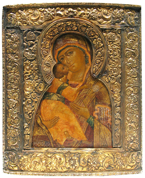 Икона «Богоматерь Владимирская» XVII века в окладе начала XX века